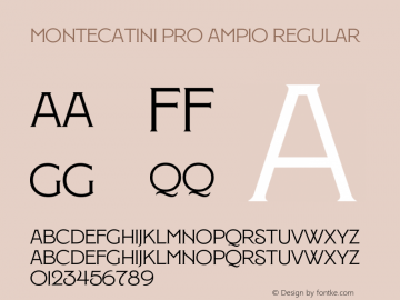 MontecatiniPro-Ampio Version 1.020;PS 001.020;hotconv 1.0.88;makeotf.lib2.5.64775 Font Sample