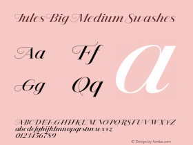 Jules Big Medium Swashes Version 1.001;PS 001.001;hotconv 1.0.88;makeotf.lib2.5.64775 Font Sample