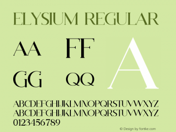 ELYSIUM Version 1.003;Fontself Maker 3.5.1 Font Sample