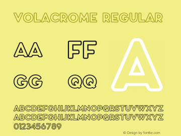 VOLACROME Version 1.003;Fontself Maker 3.5.1图片样张