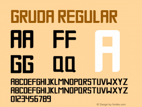 Gruda Version 1.000 Font Sample