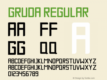 Gruda Version 1.000 Font Sample