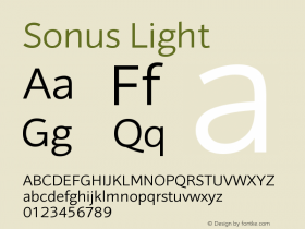 Sonus-Light Version 001.001 Font Sample