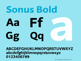 Sonus-Bold Version 001.001 Font Sample