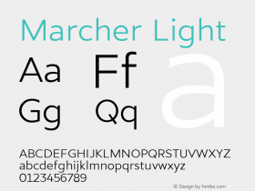 Marcher-Light Version 1.000 | wf-rip DC20180910 Font Sample