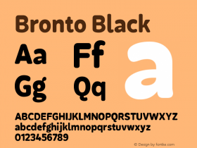 Bronto Black Version 1.001;PS 001.001;hotconv 1.0.70;makeotf.lib2.5.58329 Font Sample