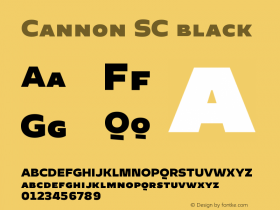 Cannon SC black Version 1.000;PS 001.000;hotconv 1.0.88;makeotf.lib2.5.64775 Font Sample