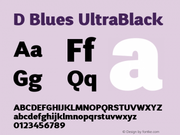 DBlues-UltraBlack Version 1.001 | wf-rip DC20150520 Font Sample