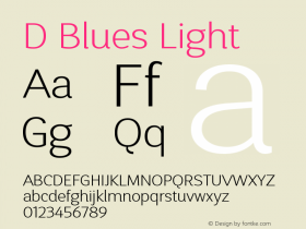 DBlues-Light Version 1.001 | wf-rip DC20150520 Font Sample