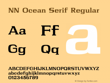 NN Ocean Serif Version 1.002;Fontself Maker 3.5.1 Font Sample