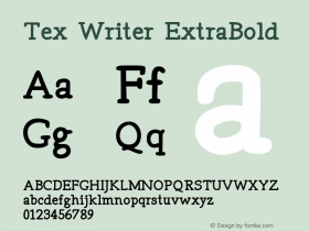 Tex Writer ExtraBold Version 1.000图片样张