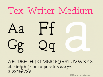 Tex Writer Medium Version 1.000图片样张
