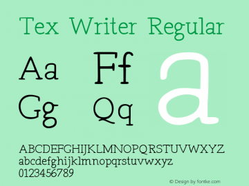 Tex Writer Regular Version 1.000图片样张