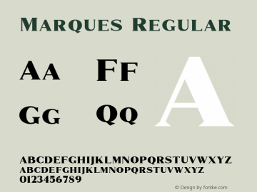 Marques-Regular 1.000 Font Sample