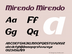 Mirendo Version 1.000 Font Sample