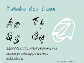 Kotobadua-Lace Version 1.000;PS 001.001;hotconv 1.0.56 Font Sample