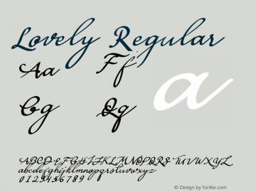 Lovely Version 1.002;Fontself Maker 3.5.1 Font Sample