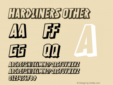 HARDLINERS Other Version 1.00;June 11, 2020;FontCreator 11.5.0.2427 64-bit图片样张