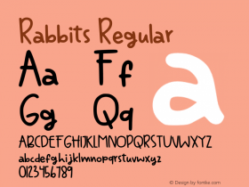 Rabbits Version 1.0 Font Sample