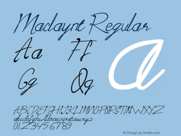 Maclaynt Version 1.00;June 18, 2020;FontCreator 12.0.0.2539 32-bit图片样张