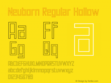 Neuborn Regular Hollow Version 0.00;June 18, 2020;FontCreator 11.5.0.2427 64-bit Font Sample