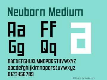 Neuborn Medium Version 0.00;June 18, 2020;FontCreator 11.5.0.2427 64-bit Font Sample