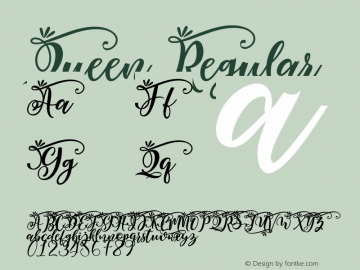 Queen 1.000 Font Sample