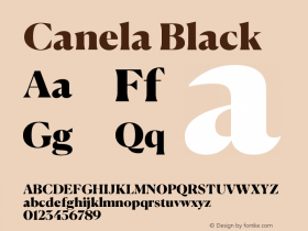 Canela-Black Version 1.1 2016图片样张