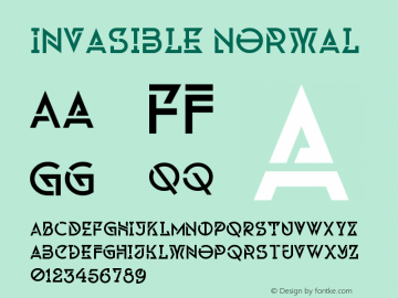 InvasibleNormal-Regular Version 1.000 Font Sample