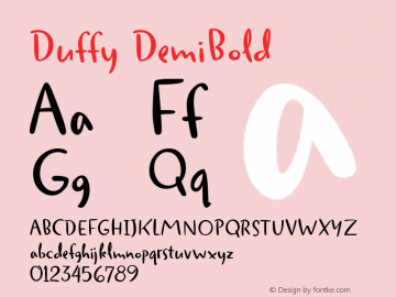Duffy-DemiBold Version 1.000图片样张
