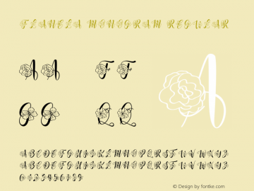 Flanela Monogram Version 1.00;June 21, 2020;FontCreator 12.0.0.2567 32-bit图片样张