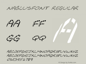 NABLUSfont Regular Altsys Fontographer 3.5  4/4/01图片样张