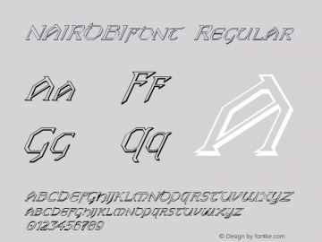 NAIROBIfont Regular Altsys Fontographer 3.5  4/4/01图片样张