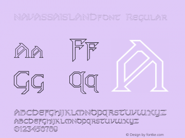 NAVASSAISLANDfont Regular Altsys Fontographer 3.5  4/4/01 Font Sample