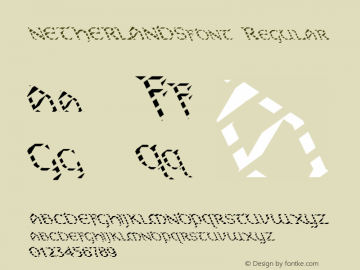 NETHERLANDSfont Regular Altsys Fontographer 3.5  4/4/01图片样张