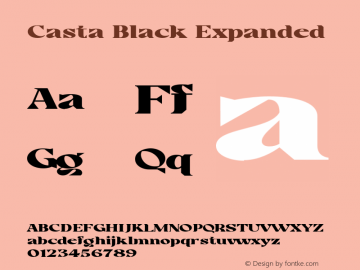 Casta-BlackExpanded Version 1.000 Font Sample