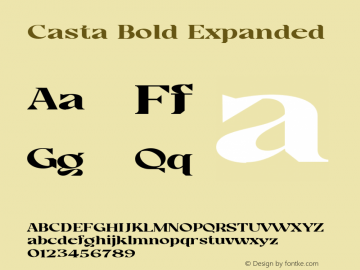 Casta-BoldExpanded Version 1.000图片样张
