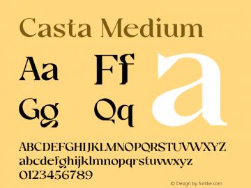 Casta-Medium Version 1.000图片样张