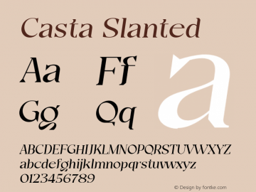 Casta-Slanted Version 1.000图片样张