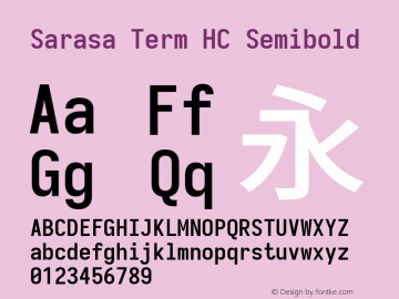 Sarasa Term HC Semibold  Font Sample