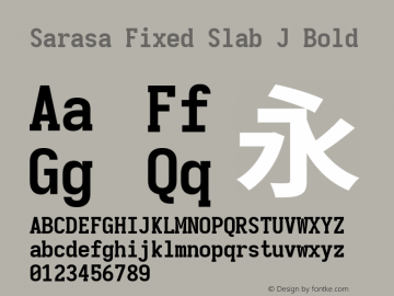 Sarasa Fixed Slab J Bold 图片样张