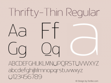 Thrifty-Thin Version 1.000;com.myfonts.easy.typogama.thrifty.thin.wfkit2.version.5vr9 Font Sample