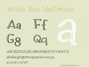 AlvinDuo-Halfmoon Version 1.000;PS 001.001;hotconv 1.0.56图片样张