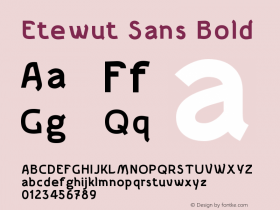 EtewutSans-Bold Version 1.000 | wf-rip DC20190405 Font Sample