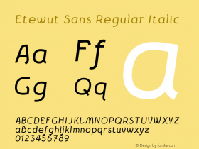 EtewutSans-Italic Version 1.000 | wf-rip DC20190405图片样张