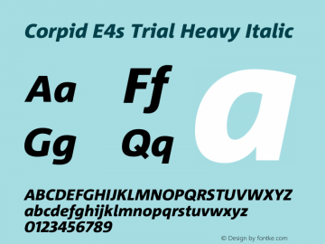 Corpid Heavy Italic Version 2.001图片样张