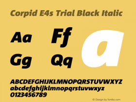 Corpid Black Italic Version 2.001图片样张