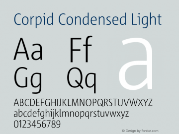 CorpidCondensed-Light Version 2.001图片样张