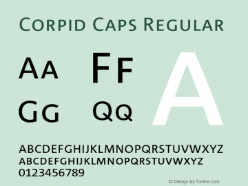CorpidCaps 001.072 Font Sample