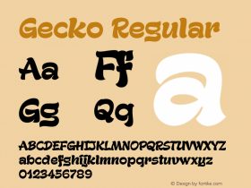 Gecko Version 1.000 Font Sample